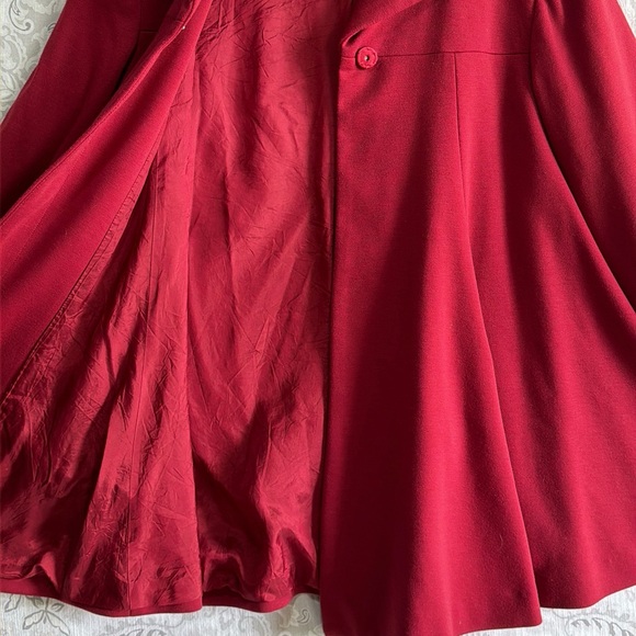 Spiegel Raspberry Red Notched Collar Coat - Picture 8 of 13